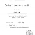 Decorer Ltd Certificate 2019