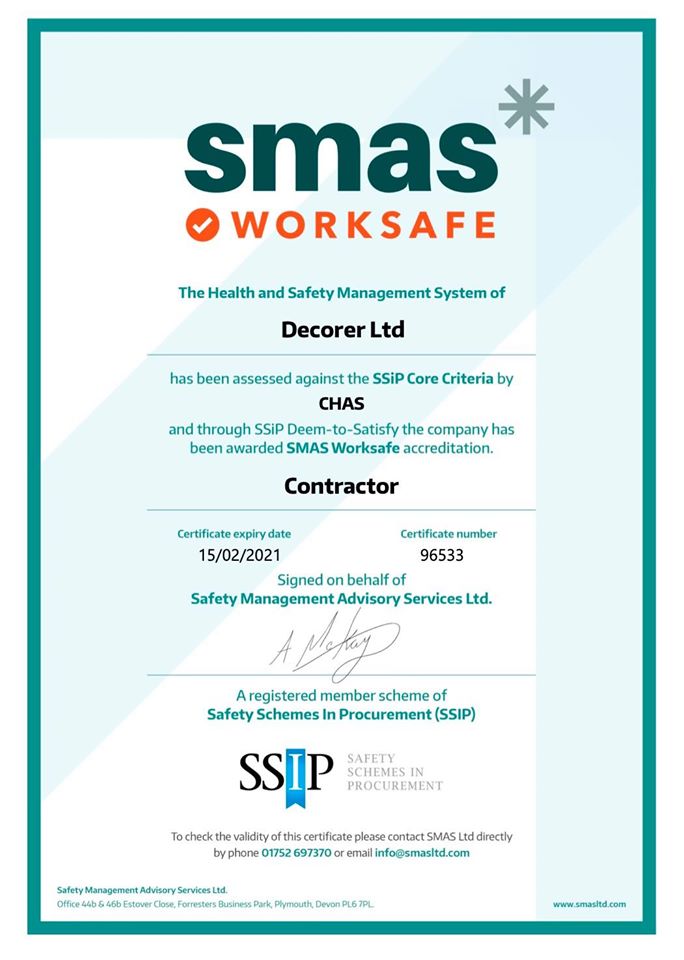 SMAS Worksafe certificate